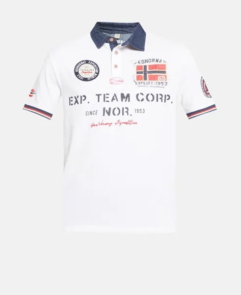 Рубашка поло Geographical Norway, белый
