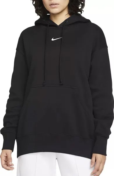 Женский свободный пуловер с капюшоном из флиса Nike Sportswear Phoenix, черный