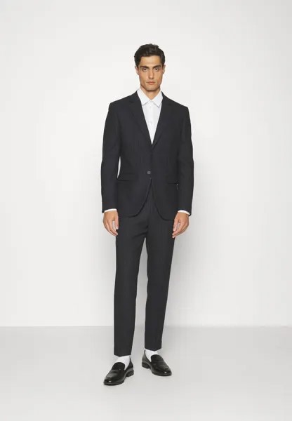 Костюм SLHSLIM PINSTRIPED SUIT Selected Homme, темно-синий