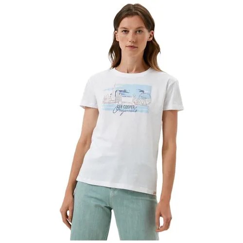 Футболка Lee Cooper Straight Crew Neck Женщины MT4A120483AS2LC-WH L