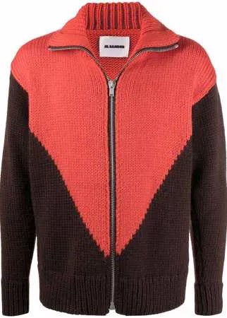 Jil Sander кардиган в стиле колор-блок
