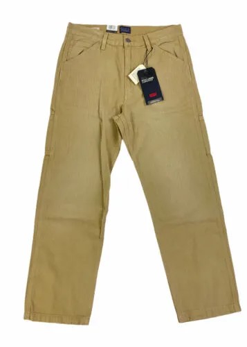 НОВЫЕ мужские брюки Levis Strauss Stay Loose Carpenter с прямыми штанинами коричневого и красного цвета
