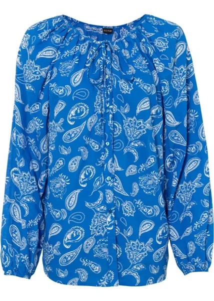 Блузка с рюшами Bodyflirt, синий