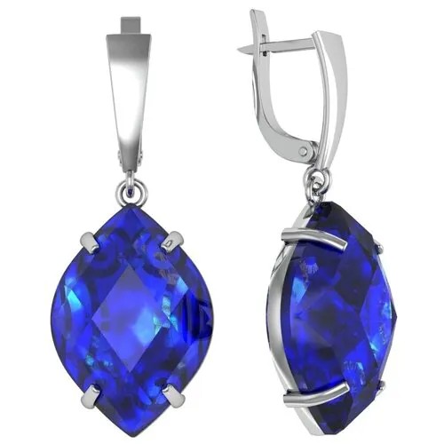 Серьги с 2 стеклом из серебра 361632-KV59