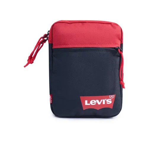 Сумка планшет Levi's, фактура гладкая, красный, черный