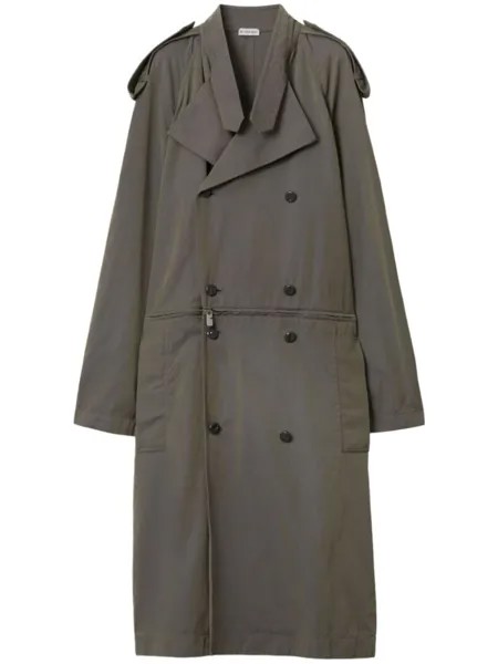 Платье-тренч из смесового льна Burberry, серый