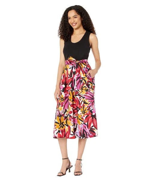 Платье Donna Morgan, Midi Dress with Tie Waist