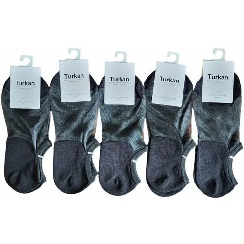 Подследники Turkan, 5 пар, размер 36-41, черный