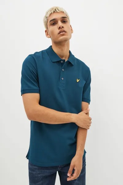 Классическая рубашка-поло Lyle & Scott, синий
