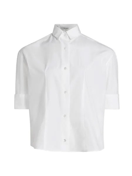 Рубашка из хлопкового поплина Carpazi The Row, белый