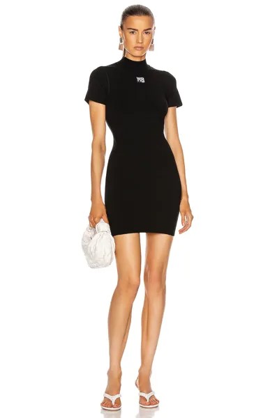Платье Alexander Wang Bodycon Crewneck Tee, черный