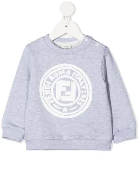 Fendi Kids толстовка с логотипом FF