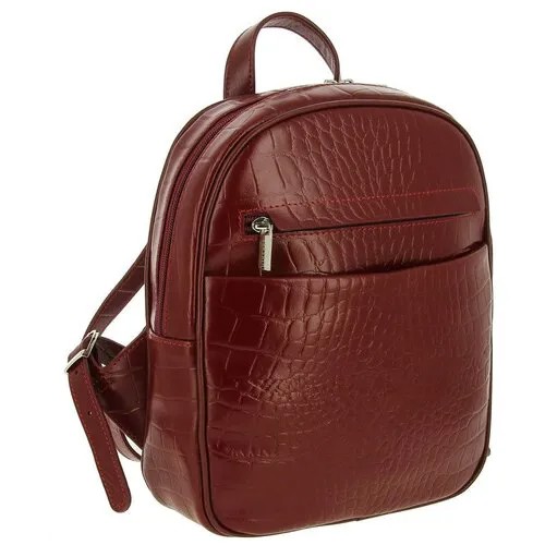 Женский кожаный рюкзак Versado VD189 red stone