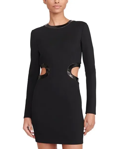 Мини-платье Dolce с вырезом STAUD, цвет Black