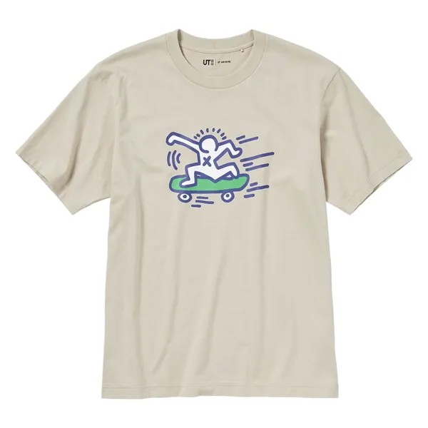 Футболка Uniqlo UT NY Pop Art (Keith Haring), бежевый