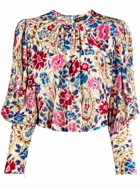 Isabel Marant шелковая блузка с цветочным узором