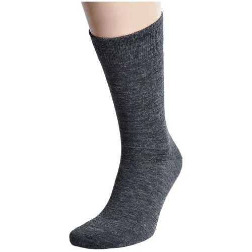 Мужские носки из полушерсти Grinston socks (PINGONS) антрацит, размер 31