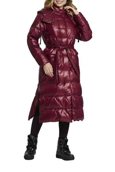 Пуховик-пальто женский D`imma 2127 красный 44