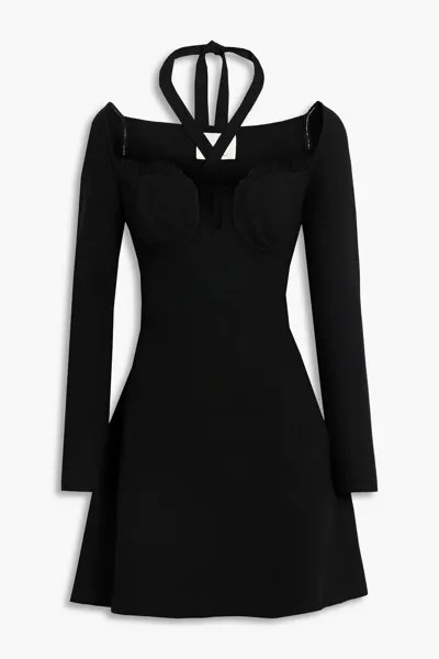 Платье мини эластичной вязки с вырезами 3.1 PHILLIP LIM, черный