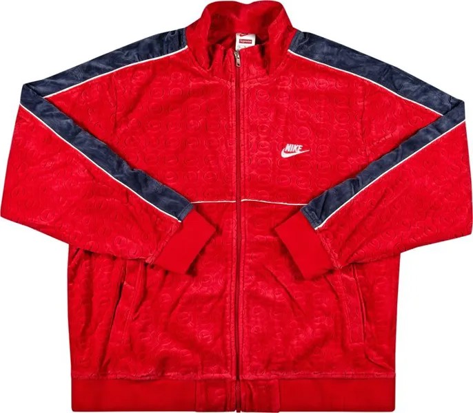 Куртка Supreme x Nike Velour Track Jacket 'Red', красный