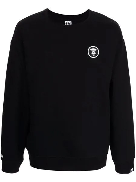 AAPE BY *A BATHING APE® толстовка с круглым вырезом и логотипом