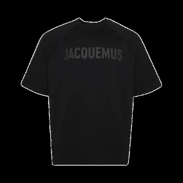 Футболка Jacquemus Le Typo 'Black', черный