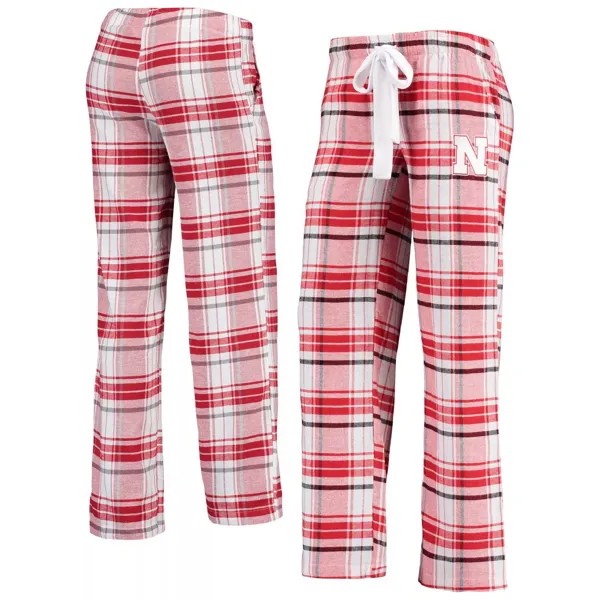 Женские концепты Sport Scarlet/Black фланелевые брюки Nebraska Huskers Accolade