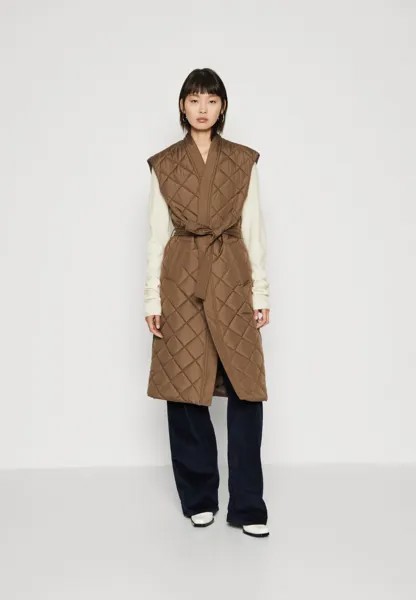 Жилет Vmligagold Long Waistcoat Vero Moda, цвет chocolate chip