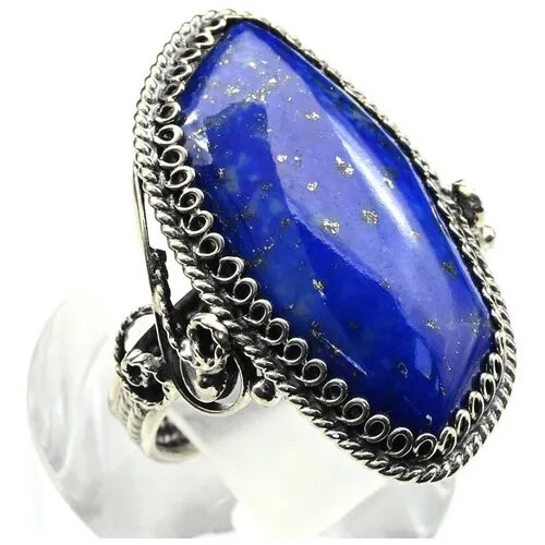 Кольцо Радуга Камня, лазурит, размер 17, бирюзовый, синий