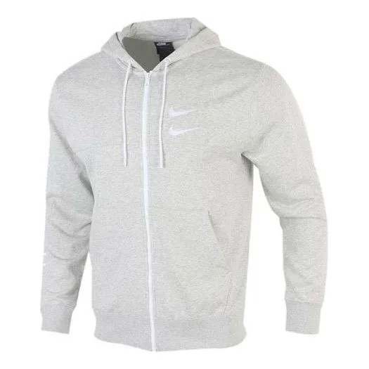 Куртка Nike Embroidery Logo Zipper Sport Jacket Men's White, серый