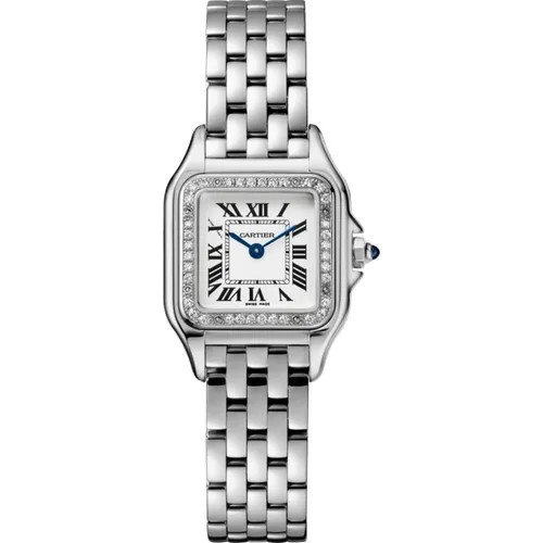 Наручные часы Cartier женские, кварцевые, корпус нерж. сталь, серебряный, белый