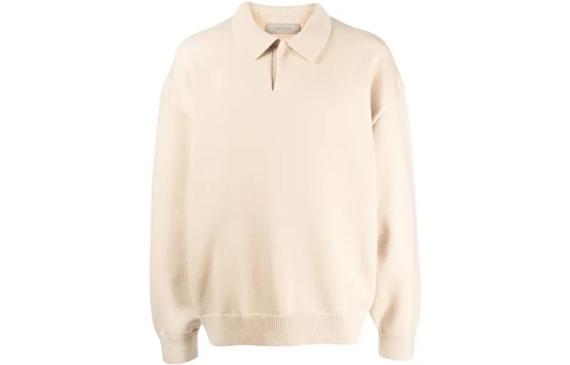 Поло с длинными рукавами Fear Of God Essentials, бежевый