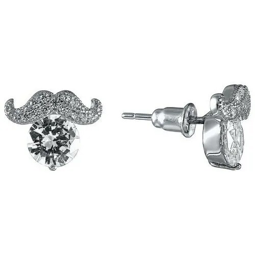 Серьги ELEMENT47, серебро, 925 проба, фианит
