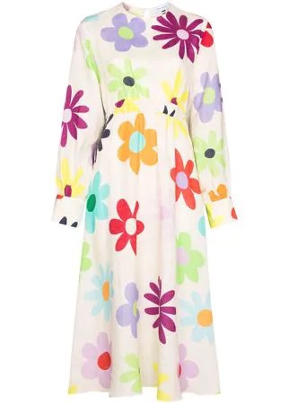 Mira Mikati платье миди с цветочным принтом