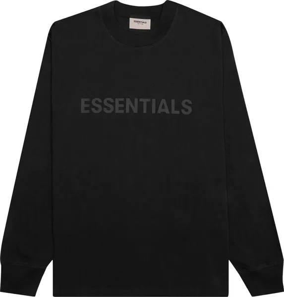 Лонгслив Fear of God Essentials Long-Sleeve Tee 'Strech Limo', черный