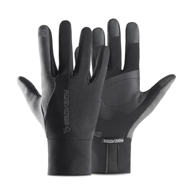 Мужские спортивные перчатки с простым сенсорным экраном плюс бархатные теплые перчатки для езды на мотоцикле