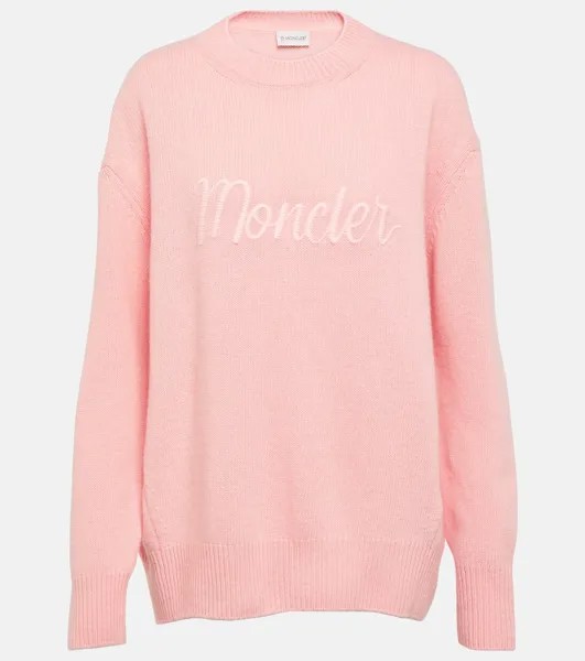 Свитер из шерсти и кашемира Moncler, розовый