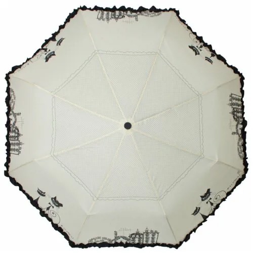 Зонт украшенный стильным рисунком и контрастной оборкой Flioraj 250104 FJ
