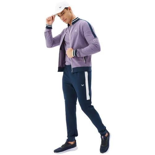 Костюм Bilcee, толстовка и брюки, силуэт прилегающий, подкладка, размер XL, фиолетовый