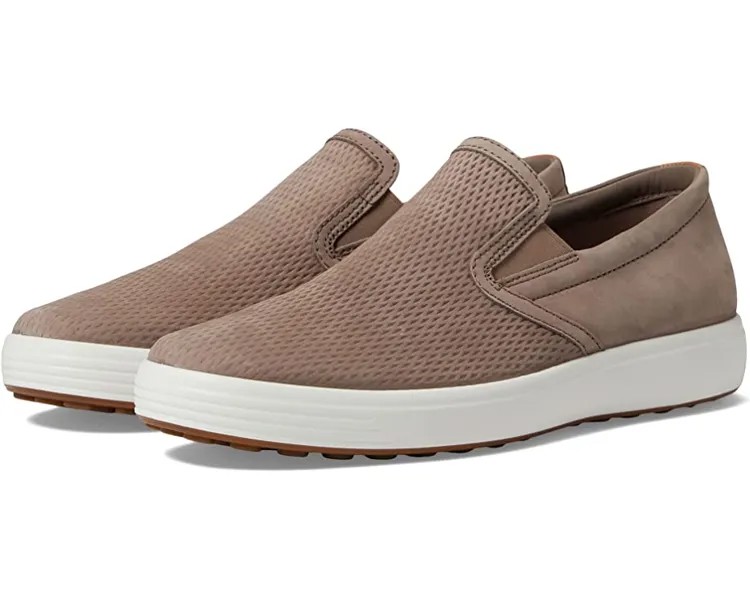 Кроссовки Soft 7 Slip-On 2.0 Perforated ECCO, коричневый