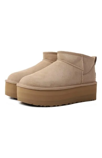 Замшевые полусапоги Classic Ultra Mini Platform UGG