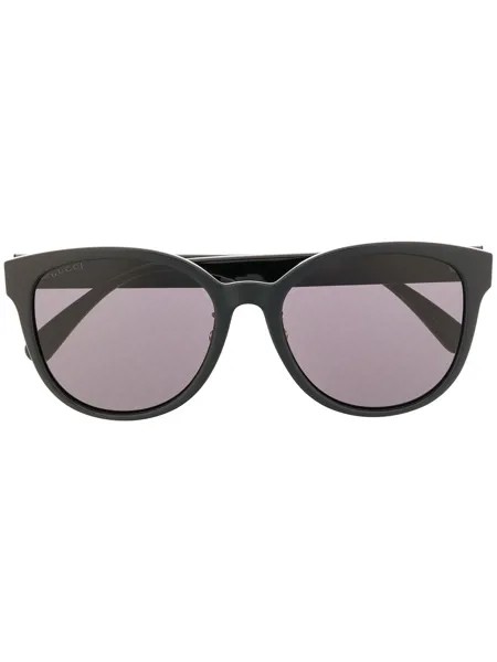 Gucci Eyewear солнцезащитные очки в оправе 'кошачий глаз' и логотипом Double G