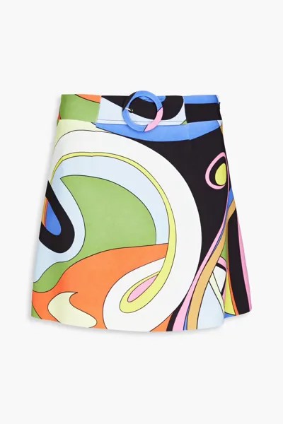 Мини-юбка из крепа с принтом Moschino, многоцветный