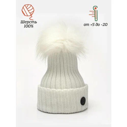 Шапка бини Orso Bianco для девочек, размер 52, белый