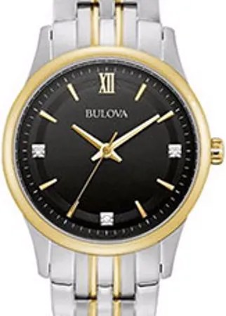 Японские наручные  женские часы Bulova 98P196. Коллекция Diamonds