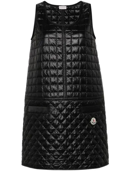 Moncler дутое платье мини, черный