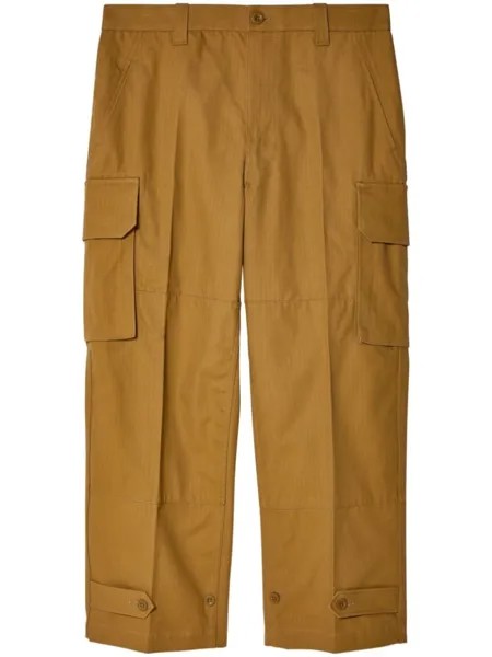Comme des Garçons Homme прямые брюки карго, коричневый