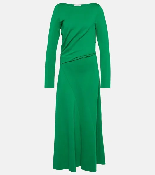 Платье макси со сборками Dorothee Schumacher, зеленый