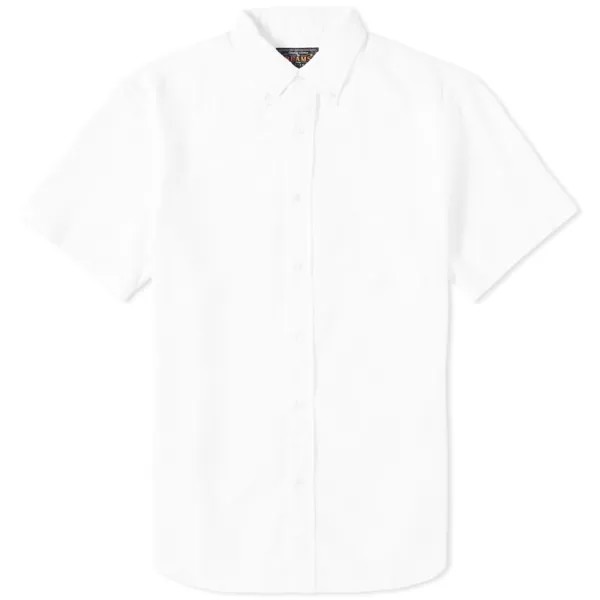 Льняная рубашка с коротким рукавом Beams Plus BD COOLMAX, белый