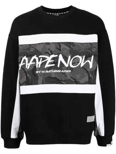 Толстовка с логотипом AAPE BY *A BATHING APE, черный